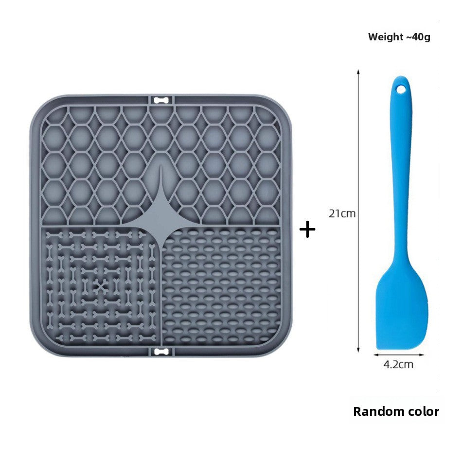Silicone Pet Licking Mat Slow Feeder with Suction Base